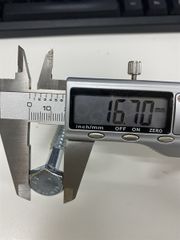 Vít phong M10 đầu lục giác ngoài, màu trắng-ZP1080