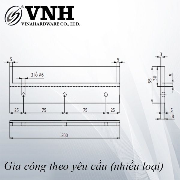 Pat (bas) sắt treo tường, hàng phôi - VNH200553