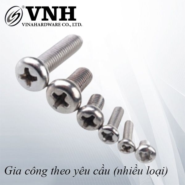 Bulong đầu tròn bake M6, inox 304 Vinahardware - PCS616IN