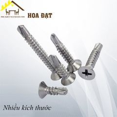 Vít khoan inox M4, đầu bằng đuôi cá-ZS420ZI