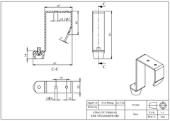 Pat (bas) móc quần áo inox 304 không rỉ VNH P1363