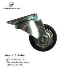 Bánh xe tủ đế bằng, không khóa Vinahardware - CT06525KK