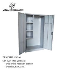 Tủ sắt đựng dụng cụ vệ sinh, sơn xám Vinahardware - VNH1830915X