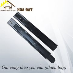 Ray bi 3 tầng giảm chấn, bản 45mm, màu đen KP ngăn hộc kéo