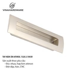 Tay nắm âm hợp kim atimon Vinahardware - VNH10033NK80