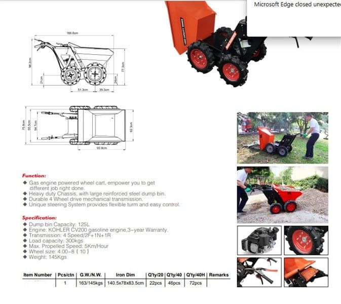 Xe đẩy hàng bốn bánh, kết hợp tay thắng - VNH094012