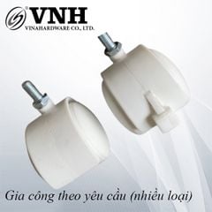 Bánh xe nhựa, loại tyren, có khóa, màu trắng đục Vinahardware - CT50817CK1