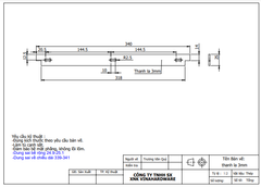 Thanh la dày 3mm, hàng phôi - TL1200R20D3
