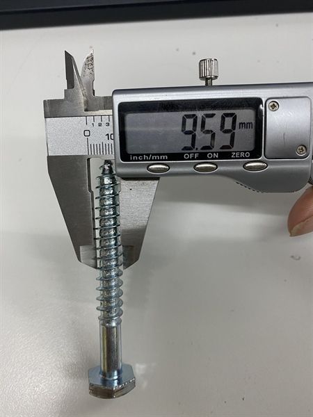 Vít phong M10 đầu lục giác ngoài, màu trắng-ZP1080