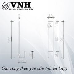 Pat (bas) sắt móc áo cho bàn học, xi trắng - VNH1202002T