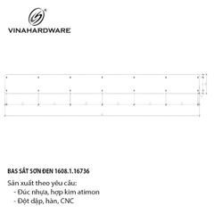 Pat (bas) sắt sơn đen mờ Vinahardware - VNH5444655B