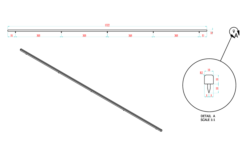 Thanh inox 304 đánh xước Vinahardware - VNH10966