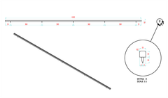 Thanh inox 304 đánh xước Vinahardware - VNH10966