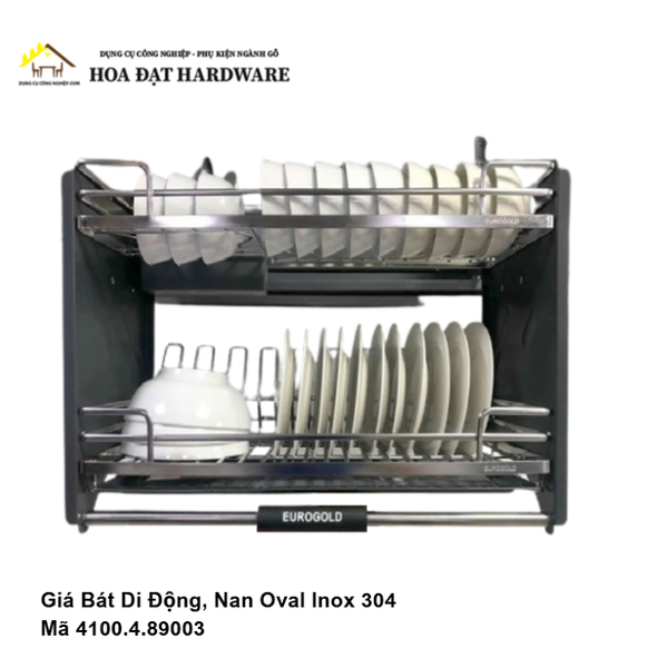 Giá Bát Di Động, Nan Oval Inox 304 - Mã 4100.4.89003