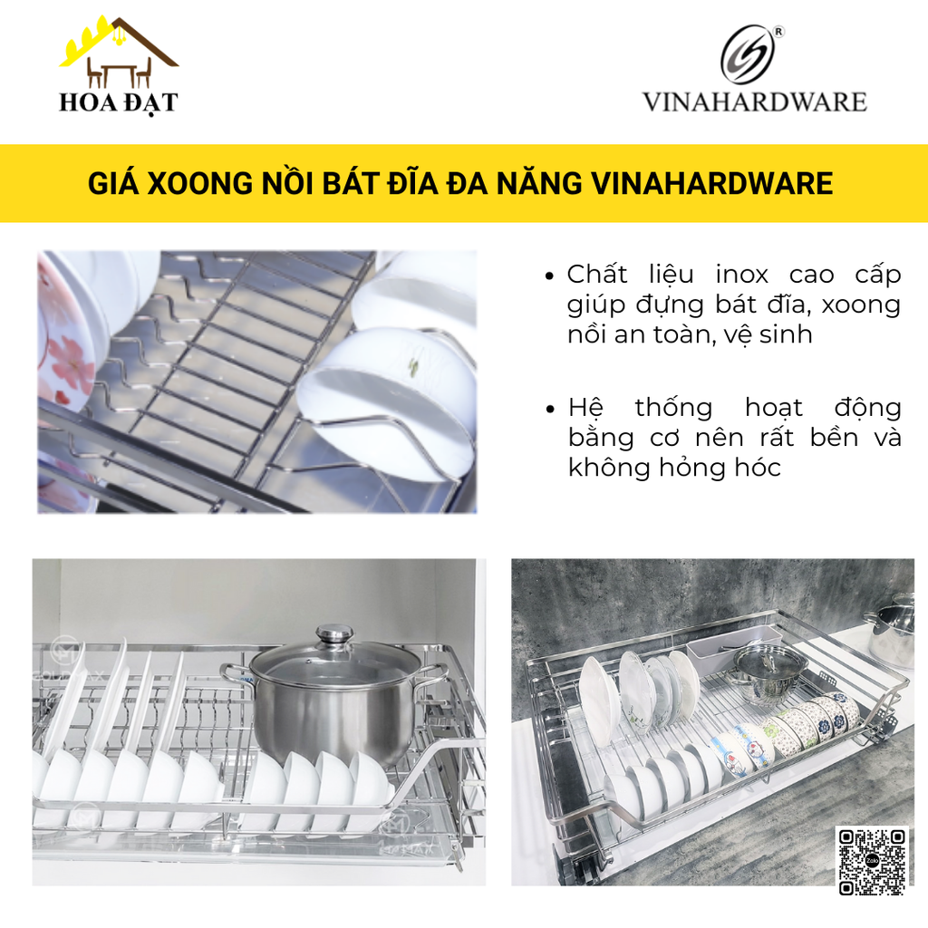 Giá Xoong Nồi Bát Dĩa Inox - Mã 4100.2.06003
