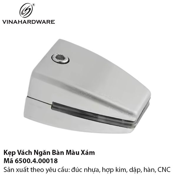 Pát Kẹp Vách Ngăn Mặt Bàn Màu Xám – Mã 6500.4.00018
