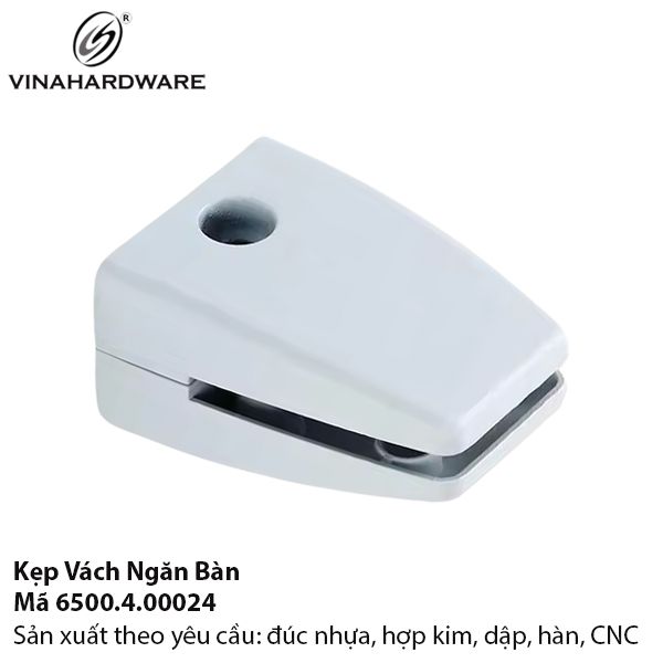 Phụ Kiện Kẹp Tấm Vách Ngăn Bàn Nhôm Đúc │ Mã 6500.4.00024