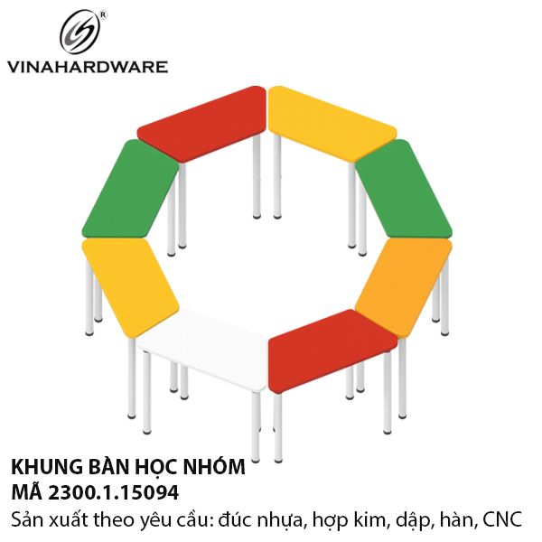 Khung Bàn Học Nhóm Hình Thang Vinahardware 2300.1.73050