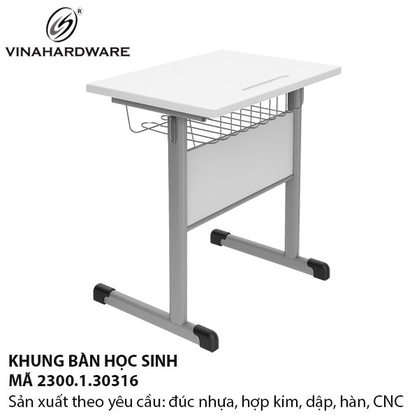 Khung Bàn Học Sinh Có Ngăn Lưới Vinahardware 2300.1.30316