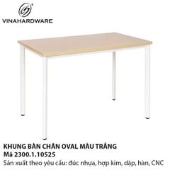 Khung Bàn Thép Sơn Tĩnh Điện Oval Lắp Ráp - Màu Trắng – Vinahardware - Mã 2300.1.10525