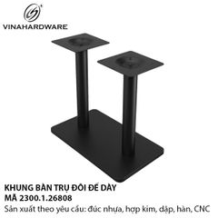 Khung bàn café trụ đôi đế dày – Mã 2300.1.26808