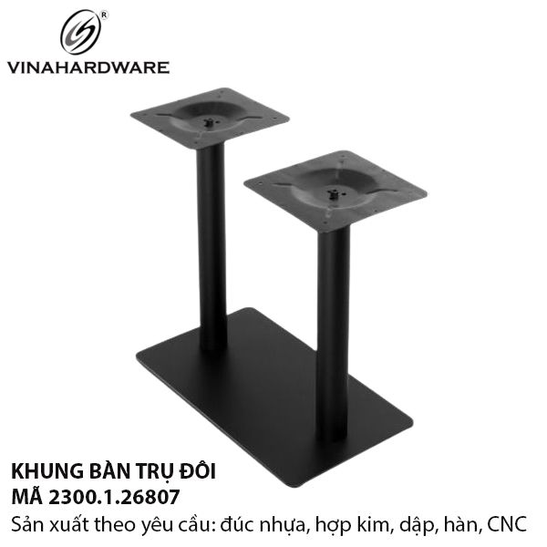 Khung bàn café trụ đôi đế mỏng – Mã 2300.1.26807