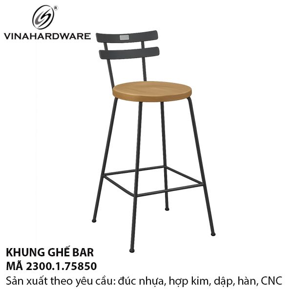 Khung Ghế Bar Cao 850mm – Khung Sắt Đặc Ø12mm - Mã 2300.1.75850