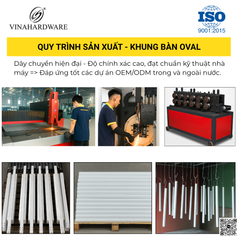 Khung Bàn Thép Sơn Tĩnh Điện Oval Lắp Ráp - Màu Đen – Vinahardware 2300.1.11846