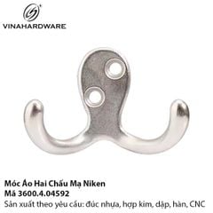 Móc Treo Áo Kép Niken 50 mm – Mã 3600.4.04592