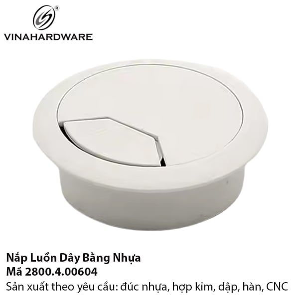 Nắp Luồn Dây ABS Ø 60 mm Trắng - Mã 2800.4.00604