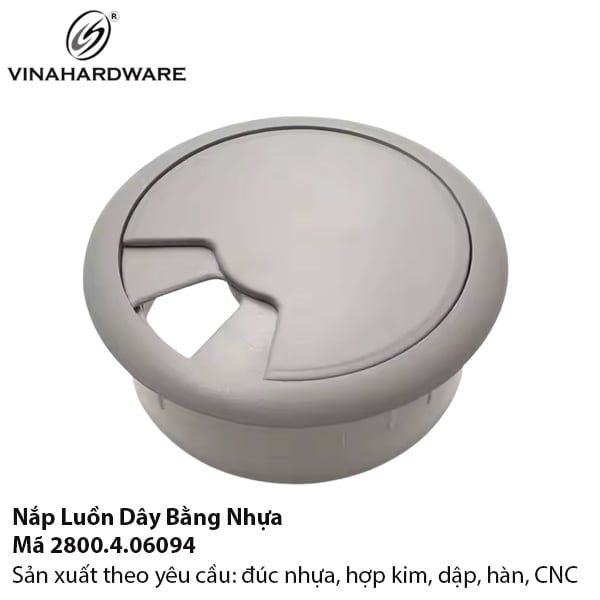 Nắp Luồn Dây ABS Ø 60 mm Xám – Mã 2800.4.06094
