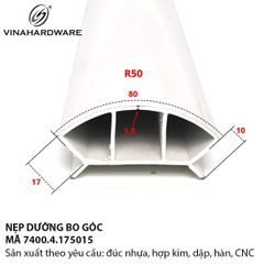 Nẹp Dưỡng Nhựa Bo Góc – Mã 7400.4.171815