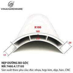 Nẹp Dưỡng Nhựa Bo Góc – Mã 7400.4.171815