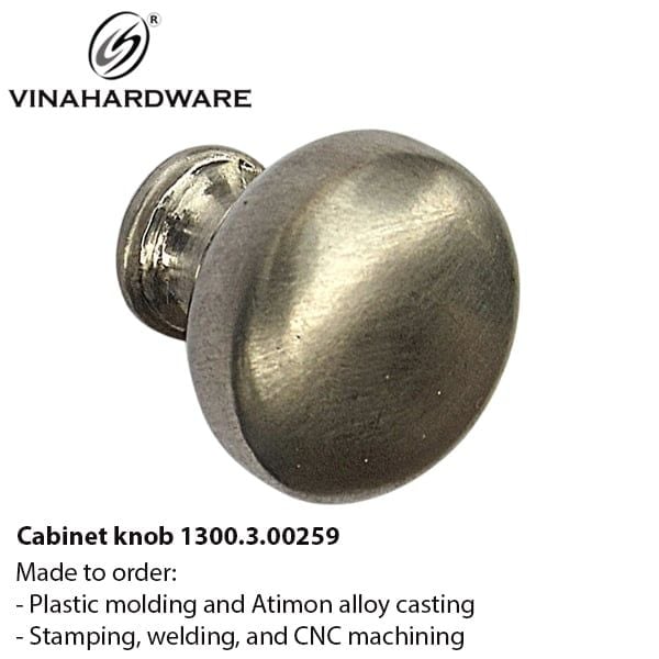 Núm tay nắm tủ tròn – Ø31 mm, xi mạ nikel | Mã 1300.3.00259