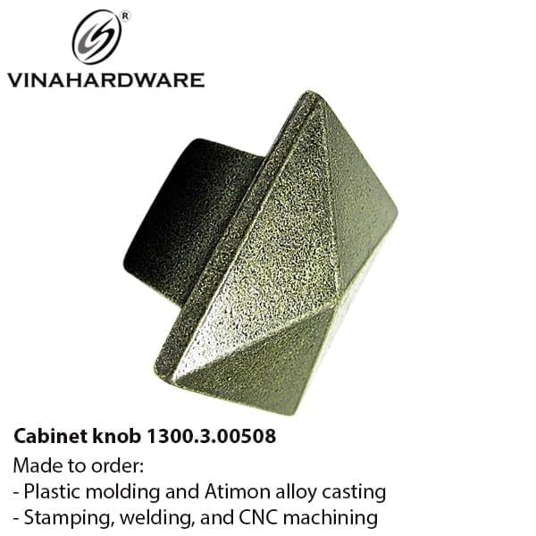 Núm tay nắm tủ cổ điển mạ đồng – 32x32mm – Mã 1300.3.00508