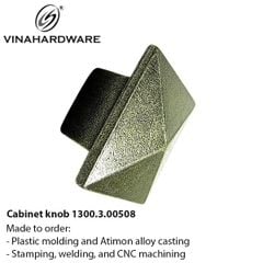 Núm tay nắm tủ cổ điển mạ đồng – 32x32mm – Mã 1300.3.00508