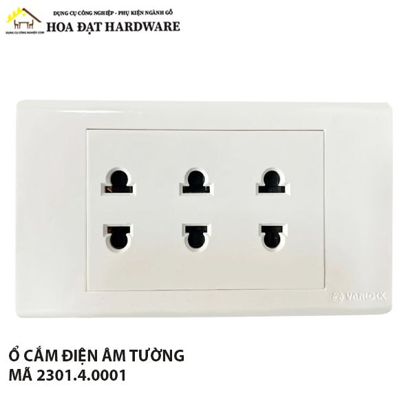 Ổ Cắm Điện 3 Ổ 2 Chấu Sino Vanlock 2301.4.0001