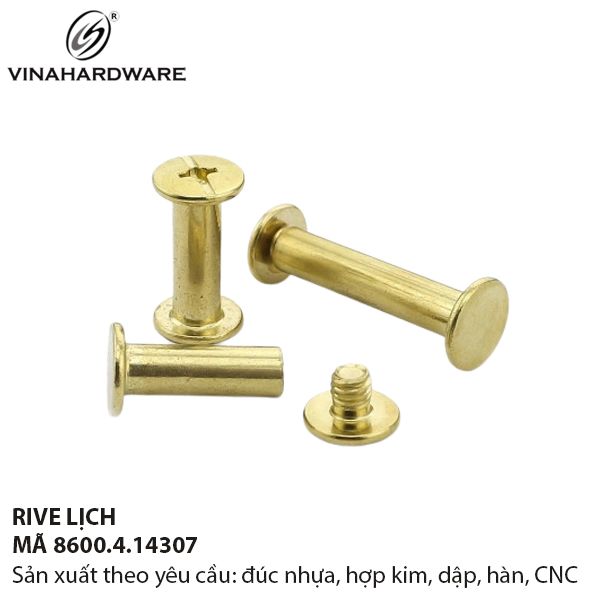 Rive lịch mạ vàng đồng – Mã 8600.4.14307