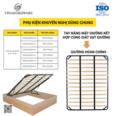 Bộ Tay Nâng Mặt Giường Có Ben Hơi – Mã 1802.1.91100 | Vinahardware