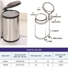 Thùng đựng rác gắn vào cánh tủ VNH000141
