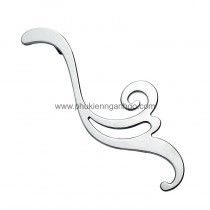 Tay nắm ngăn kéo thiết kế hoa văn hiện đại Crom sáng 96mm VN1 HD0131-96