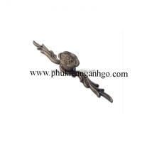 Tay nắm tủ hoa văn giả cổ 18x25mm tổng dài 120mm HD0169