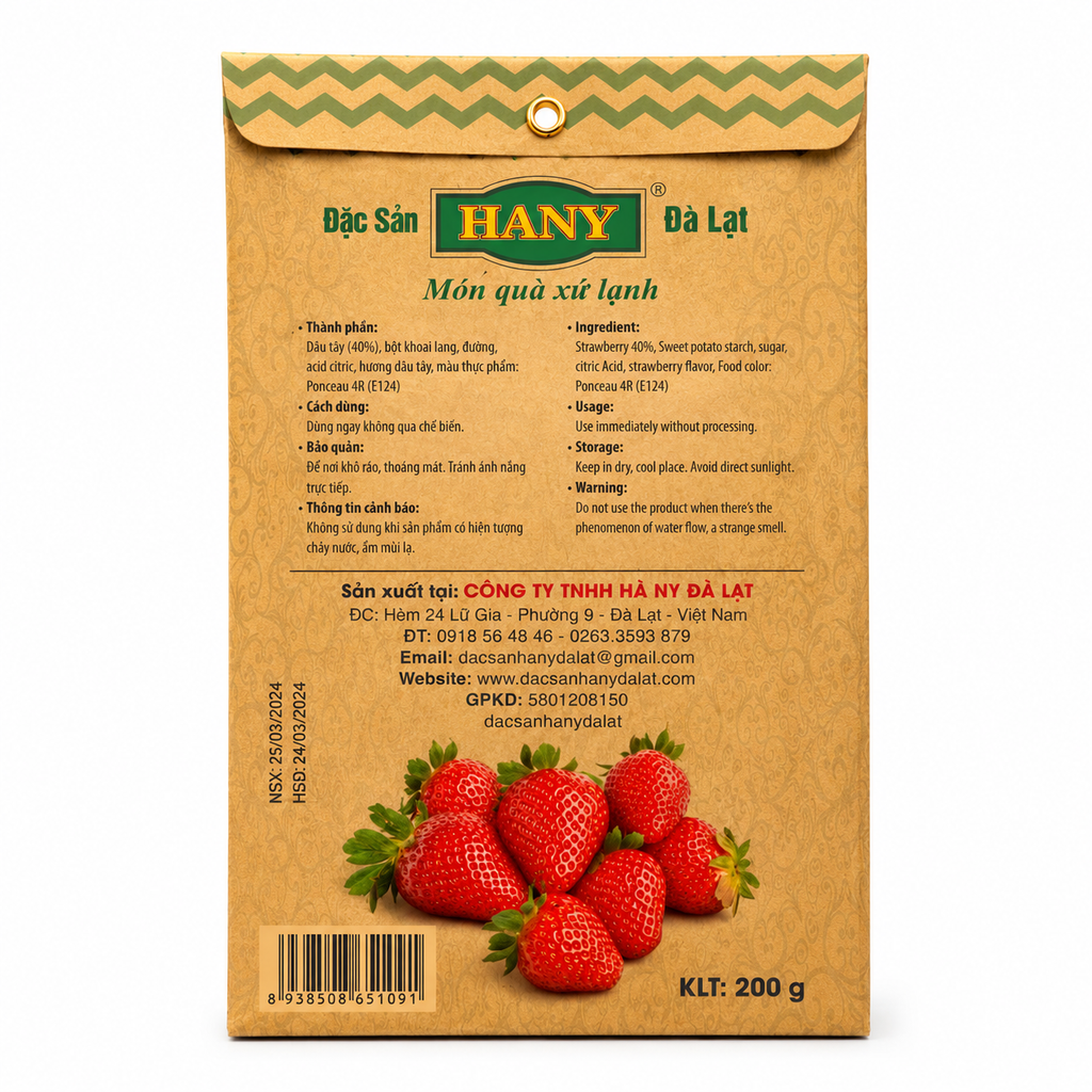 Mứt dâu tây khô gói giấy 200g