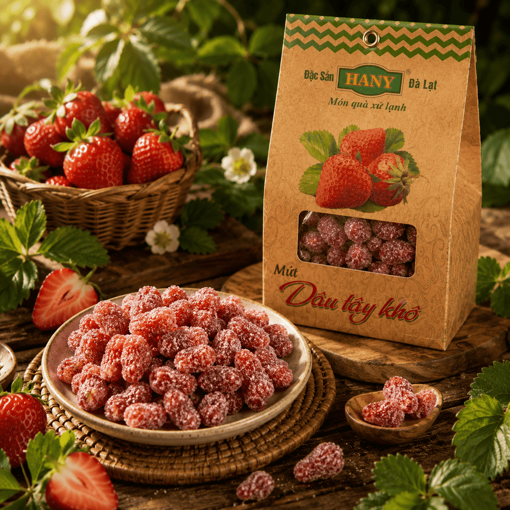 Mứt dâu tây khô gói giấy 200g