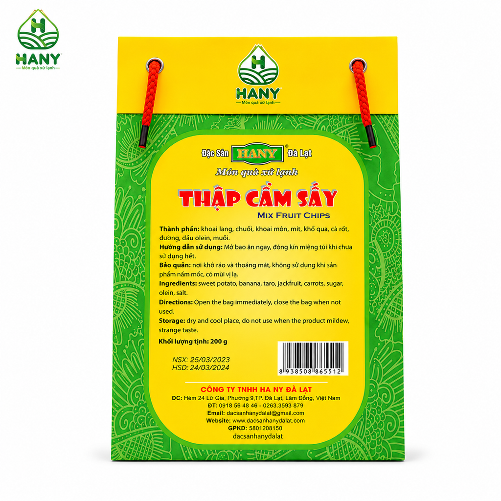 Thập cẩm sấy HANY - Rau củ quả sấy giòn bịch 200g