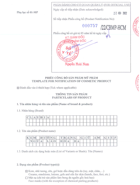 Combo dưỡng da, mờ thâm nám, ngừa lão hóa Claudia