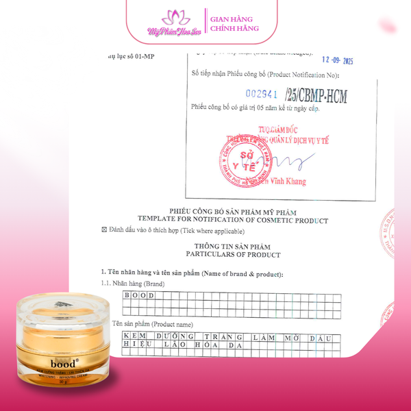 [BOOD - DÒNG THƯỜNG] Kem Dưỡng trắng, Tái tạo da
