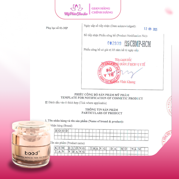 [BOOD - DÒNG VIP] Kem Dưỡng trắng, Ngừa nám, Tàn nhang