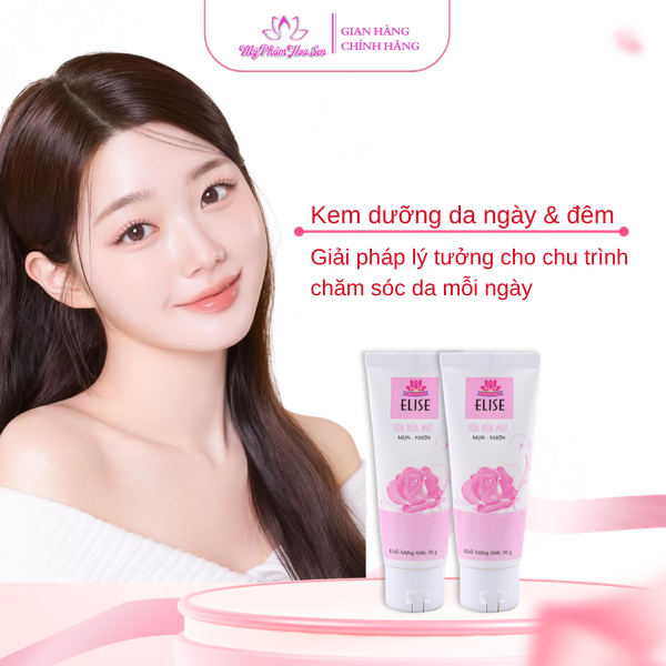 [ELISE] Sữa rửa mặt Kiềm dầu, Ngừa mụn, Giúp da sạch sâu