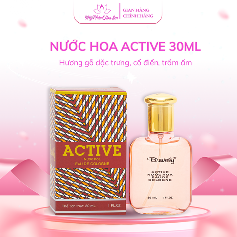 [ BRAVELY ACTIVE - UNSEX ] Nước hoa 30 mL - Tông trầm cổ điển
